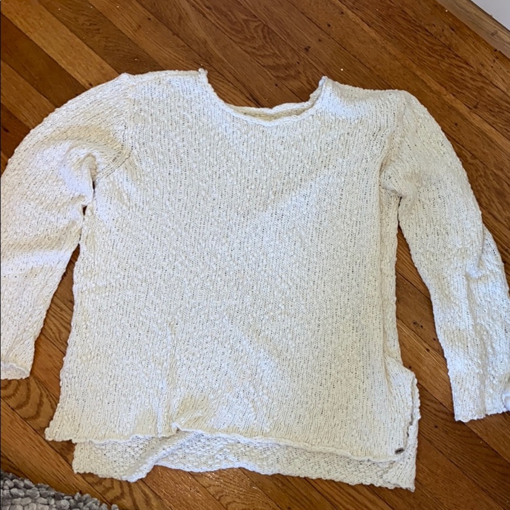 o’neill textured white sweater